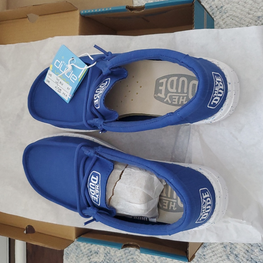 HEY DUDE WALLY SLUB CANVAS TRUE BLUE
